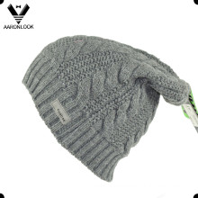 High Quality Winter Acrylic Long Cable Knitting Hat